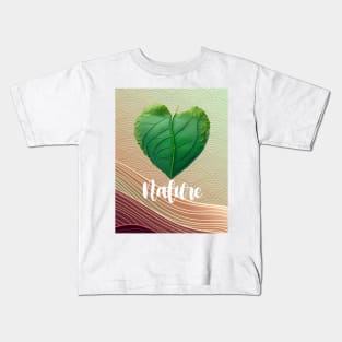 Love Nature No. 3: Green Valentine's Day Kids T-Shirt